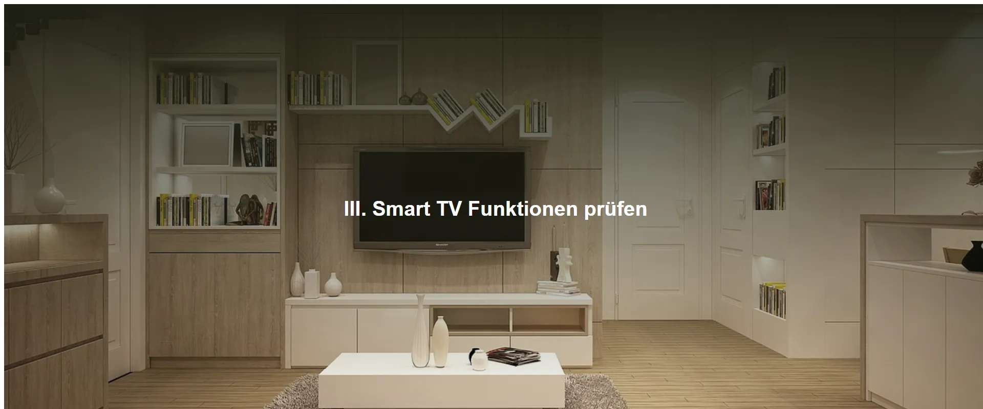 Smart TV Funktionen prüfen